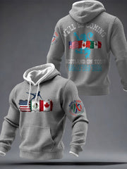 Herren-Hoodie mit Aufdruck „UK Football Lover Scotland We'll Be Coming 2026“
