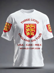 Unisex-T-Shirt für Fußballfans aus Großbritannien: England – Es kommt nach Hause 2026 – Bedrucktes T-Shirt