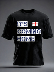 Herren-T-Shirt „It's Coming Home“ aus Baumwollimitat für Fußballfans aus Großbritannien
