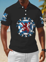 Herren-Poloshirt für Fußballfans aus Großbritannien und Schottland