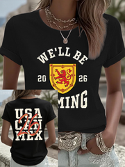 Women's UK Football Lover Scotland Iron On Short Sleeve T-Shirt