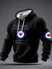 Karierter Baumwoll-Hoodie für Herren, UK Mods, Musikliebhaber