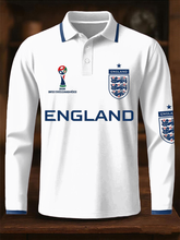 Men's UK Football Lover England 2026 Printed long sleeve shirt