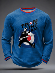 Herren-Langarmshirt mit Waffelstruktur, passend für Musikliebhaber aus Großbritannien (Mods).