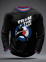 Herren-Langarmshirt mit Waffelstruktur, passend für Musikliebhaber aus Großbritannien (Mods).