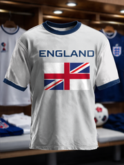 Herren-T-Shirt mit Aufdruck „UK Football Lover England“ und kurzen Ärmeln