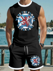 Men's UK Football Lover Scotland Printed vest set