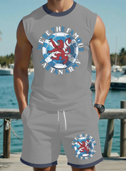 Men's UK Football Lover Scotland Printed vest set