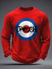 Herren-Langarmshirt mit Waffelstruktur, passend für Musikliebhaber aus Großbritannien (Mods).