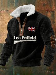 Men's The Lee-Enfield Rifle Plush Stand Collar Shirt
