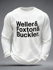 Men's Paul Weller The Jam Band Mod British Music The Modfather Waffle Long Sleeve T-Shirt