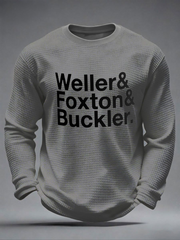 Men's Paul Weller The Jam Band Mod British Music The Modfather Waffle Long Sleeve T-Shirt