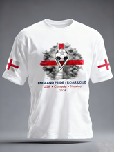 Men's UK Football Lover England 2026 Printed imitation cotton short-sleeved T-shirt