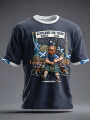 Unisex Scotland Football Lover Tartan Army Printed T-shirt