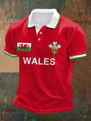 Herren-Freizeittops mit Aufdruck für Rugby-Fans aus Wales (CYMRU)