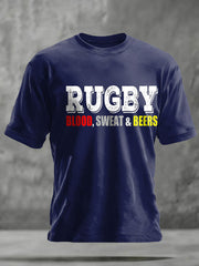 Unisex Rugby-Fan-T-Shirt mit Aufdruck