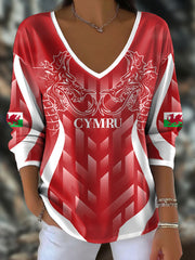 Women's Wales Welsh Rugby Lover Printed T-shirt