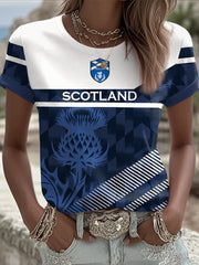 Women's Scotland Rugby Lover Printed T-shirt