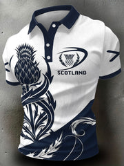 Men's Scotland Rugby Lover Printed Casual Tops