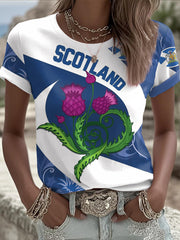 Women's Scotland Rugby Lover Printed T-shirt