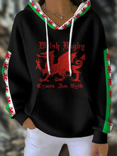 Women's Welsh Rugby Lover Printed Hoodie