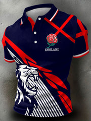 Men's England Rugby Lover Printed Casual Tops