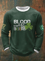 Men's The Green Army Ireland Rugby Lover Printed Waffle Tops