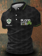 Herren-Freizeittops mit Aufdruck „The Green Army Ireland Rugby Lover“