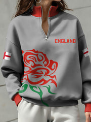 Women's England Rugby Lover Printed Sweatshirt