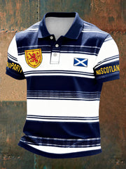 Lässige Herren-Tops mit schottischem Fußballmotiv und Tartan-Armee-Print