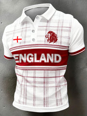 Men's England Lions Football Lover Printed Casual Tops