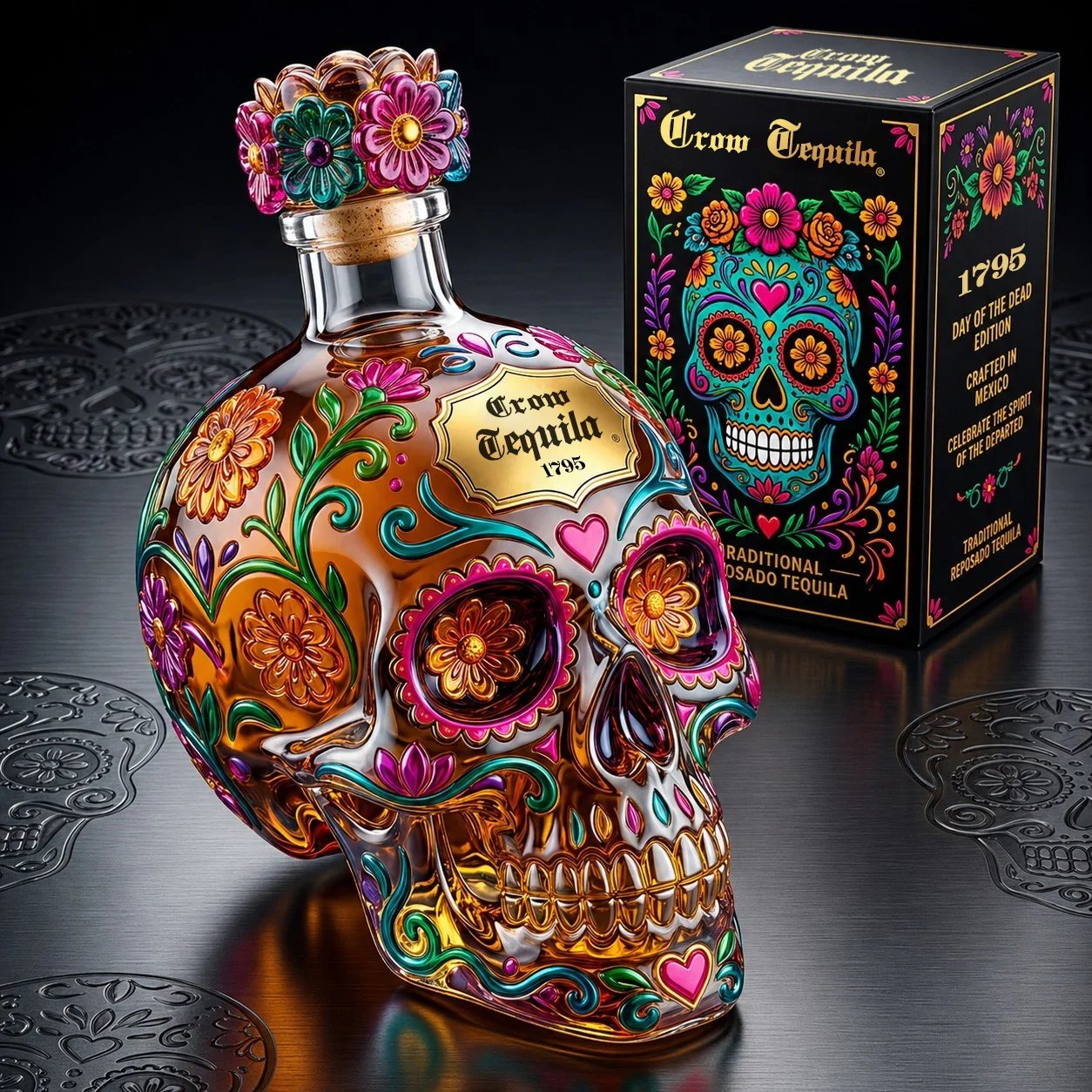 Jose Cuerv Day of the Dead Limited Edition wine bottle