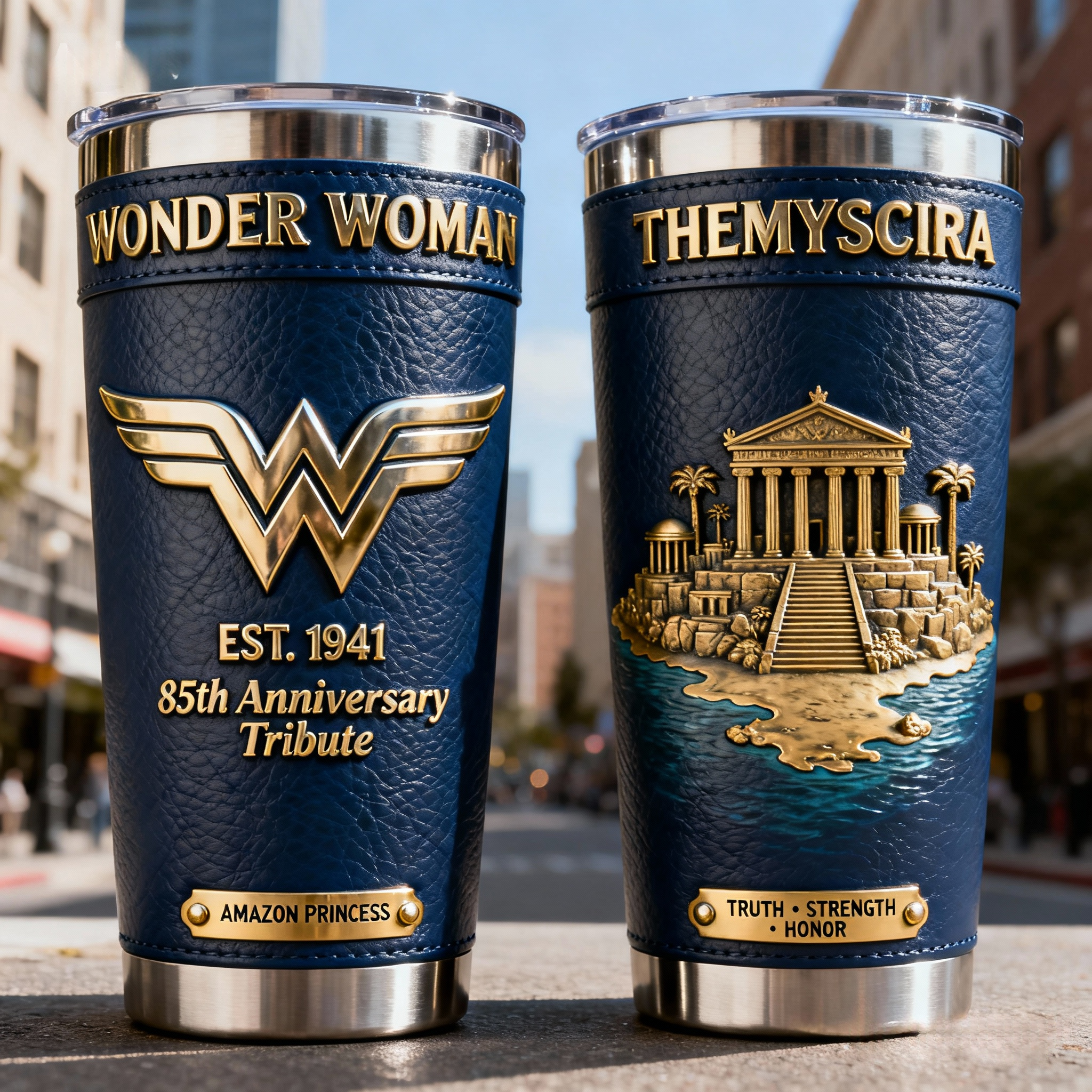Superhero Themed Anniversary Thermos Tumbler 🎯✨