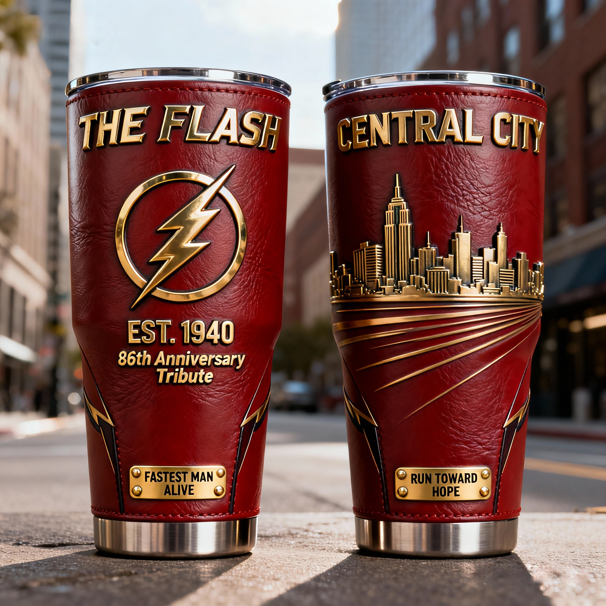 Superhero Themed Anniversary Thermos Tumbler 🎯✨