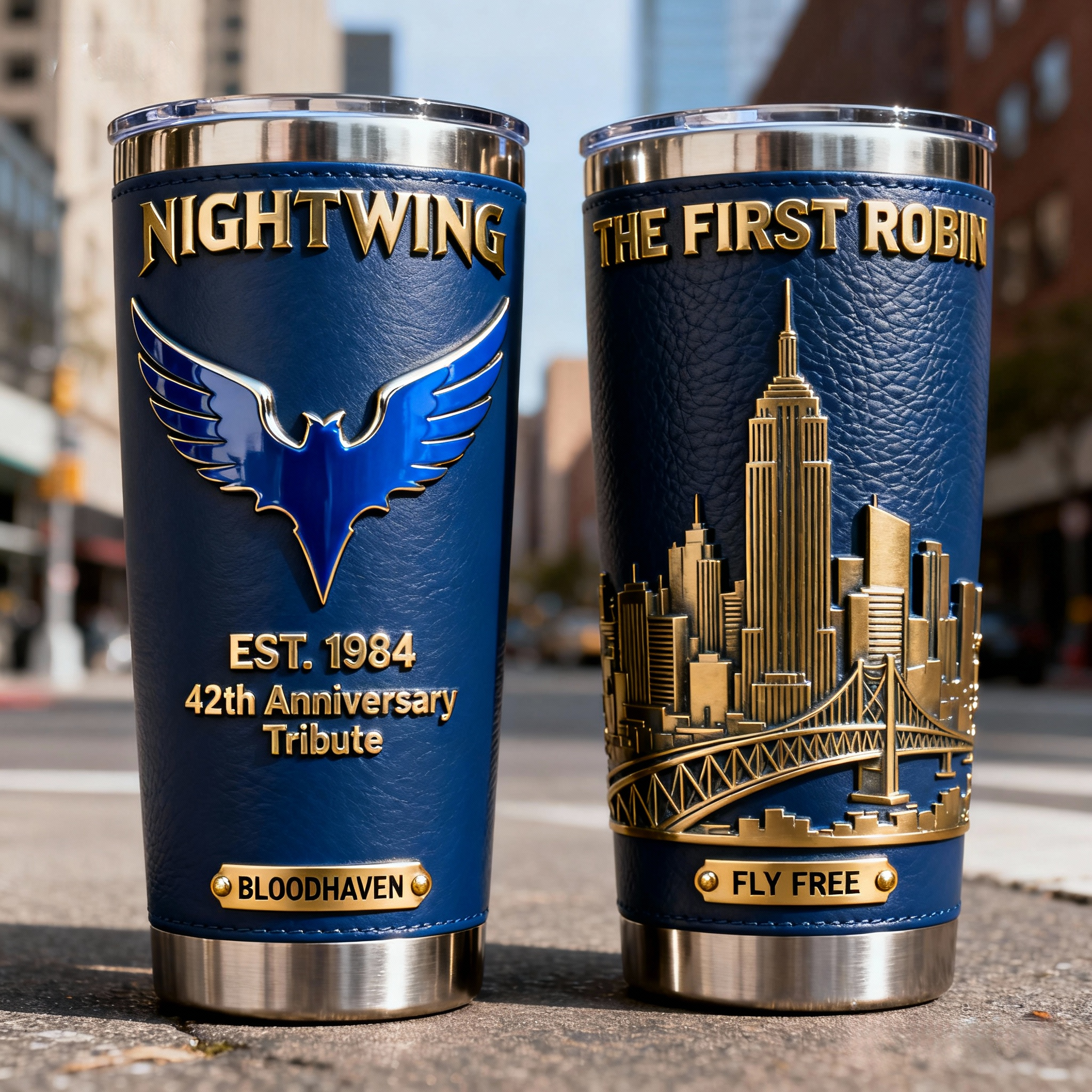 Superhero Themed Anniversary Thermos Tumbler 🎯✨