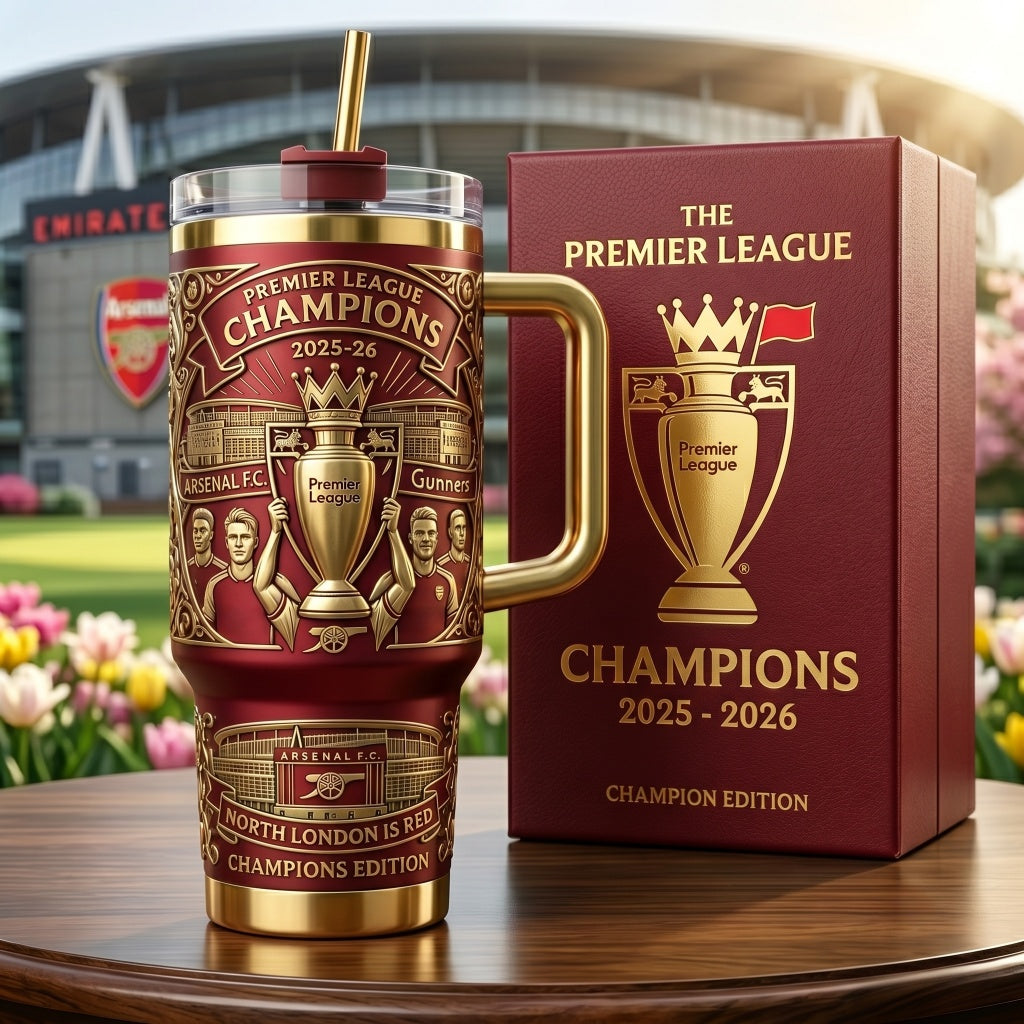 🔴 The Gunners 2025-26 Premier League Champions Tumbler