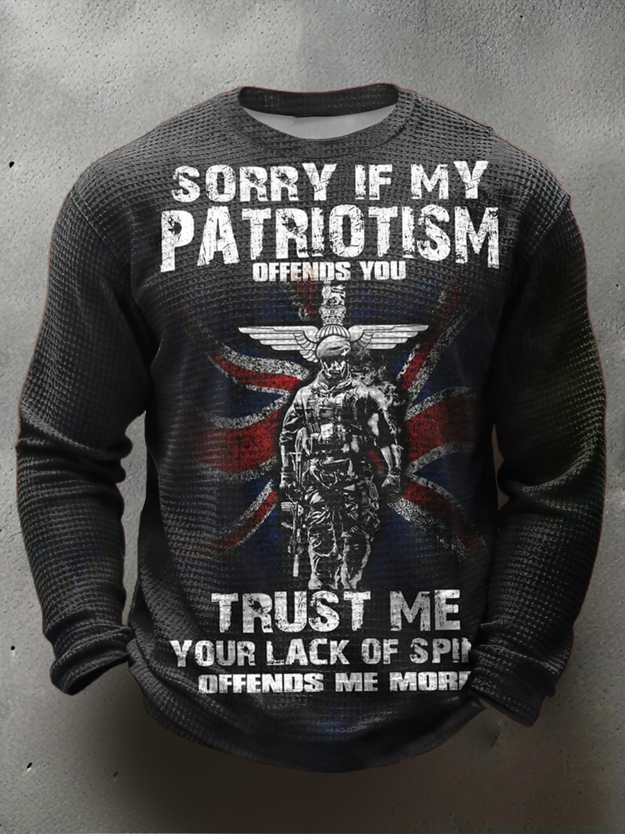 Men's British Veteran Waffle Long Sleeve T-Shirt