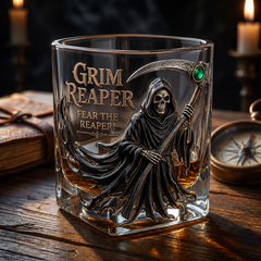 💀✨ GRIM REAPER COLLECTOR WHISKEY GLASS