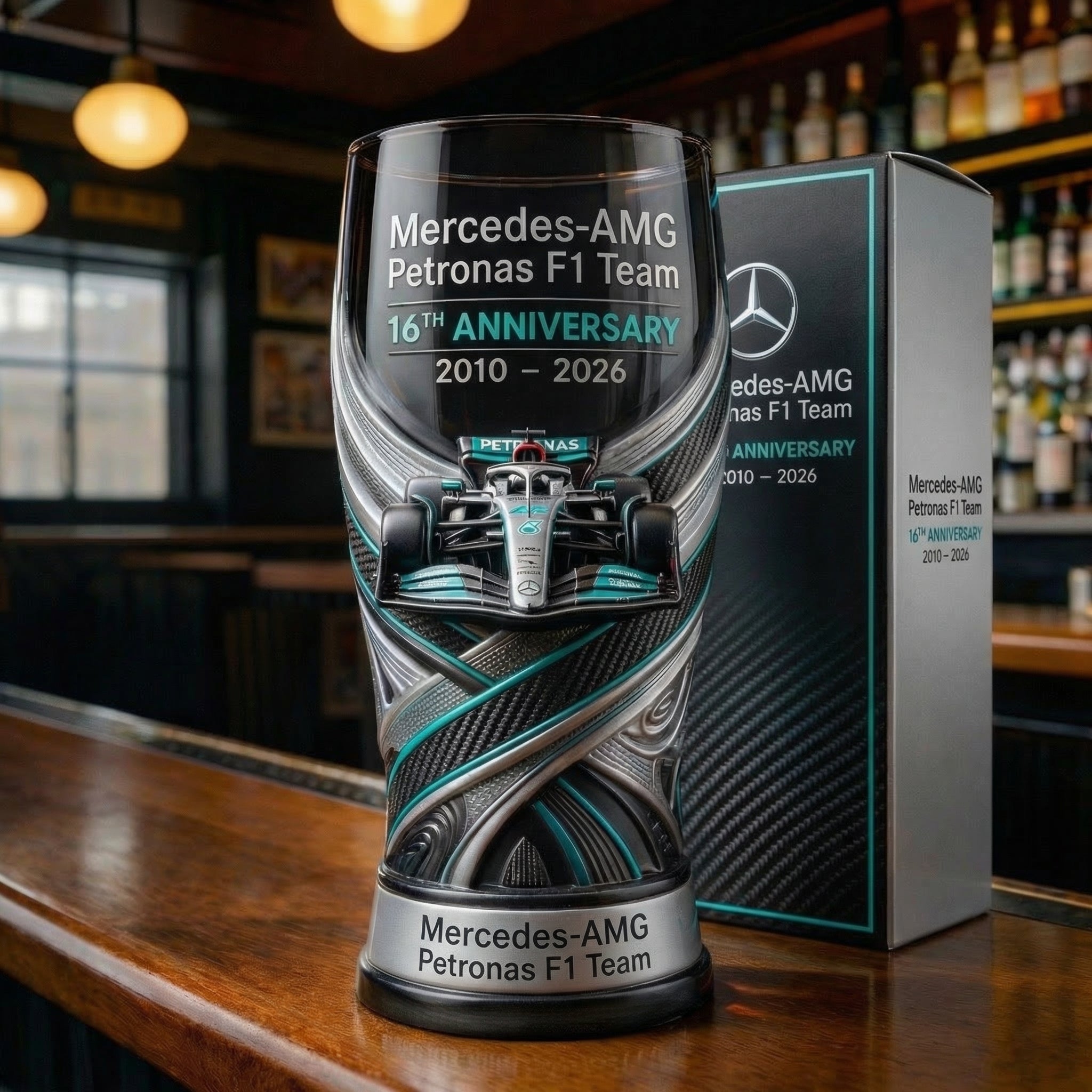 🏁🔥 F1 Racing Team Anniversary Collector Pint Glass – Built for Speed. Driven by Legacy. 🔥🏁