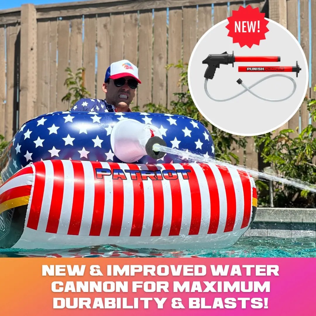 🔥Summer Pool Party Sale 50% OFF – Patriot Pool Float with Water Cannon for Beach, Lake & Pool Fun