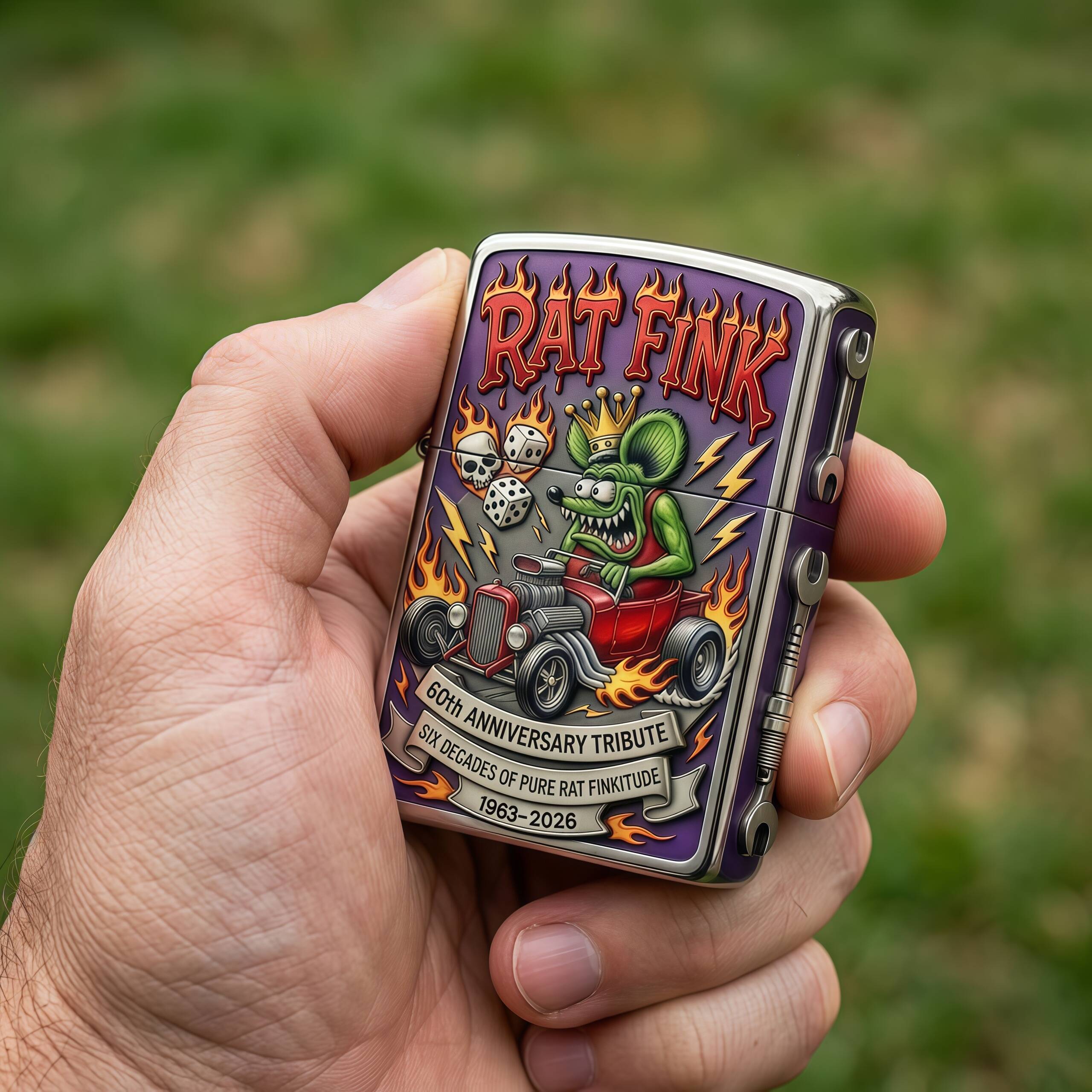 🎁Rat Fink 60th Anniversary Limited Edition Kustom Kulture Lighter🔥