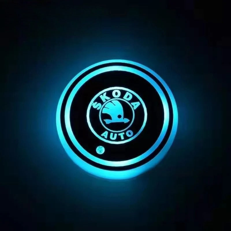 2 Stück LED-Auto-Untersetzer