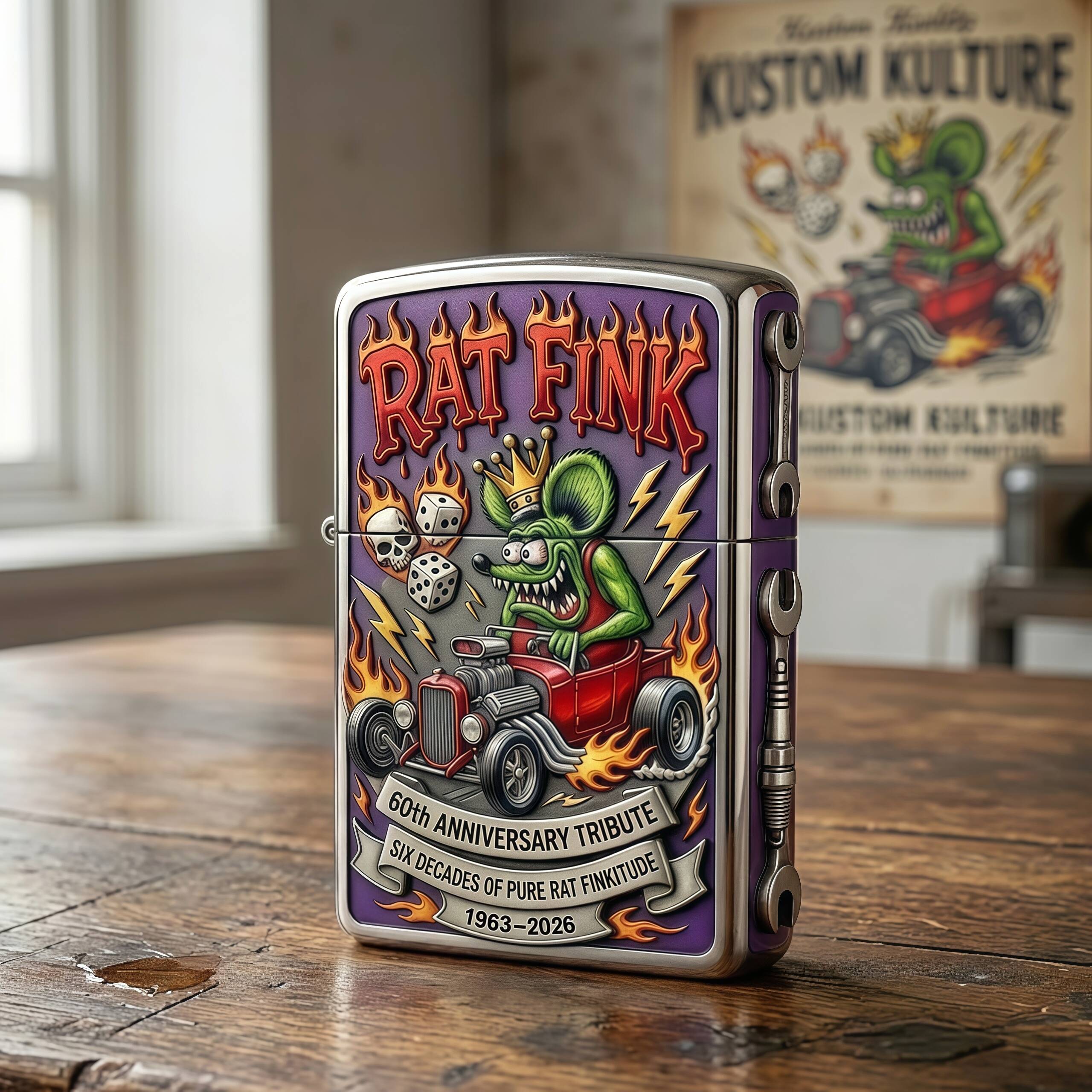 🐀 Rat Fink 60th Anniversary: Kustom Kulture Legacy Lighter 🔥