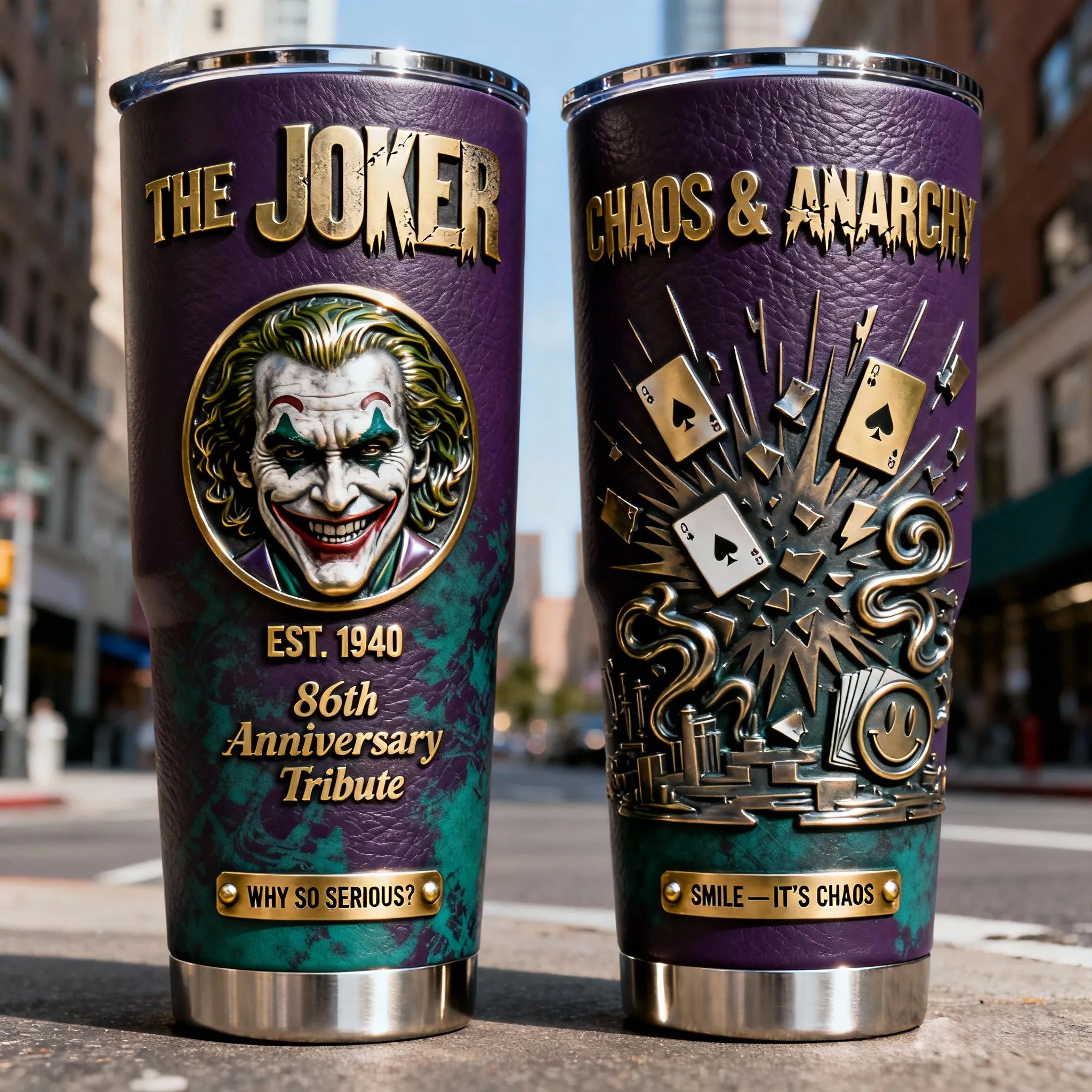 Superhero Themed Anniversary Thermos Tumbler 🎯✨