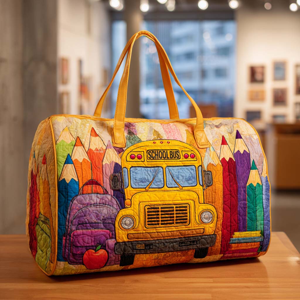 School Bus Quilted Duffle Bag NCU0VT243