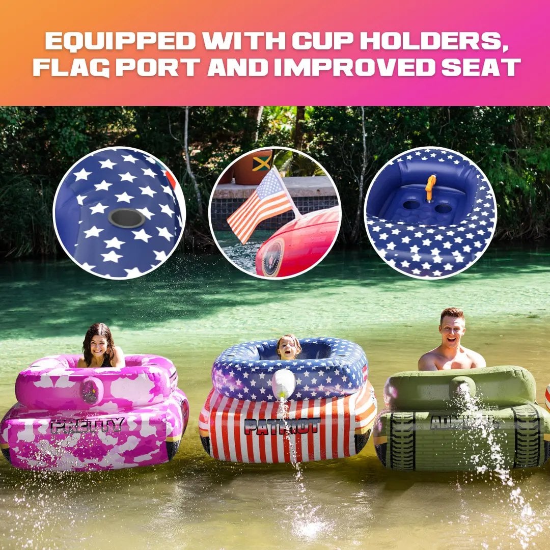 🔥Summer Pool Party Sale 50% OFF – Patriot Pool Float with Water Cannon for Beach, Lake & Pool Fun