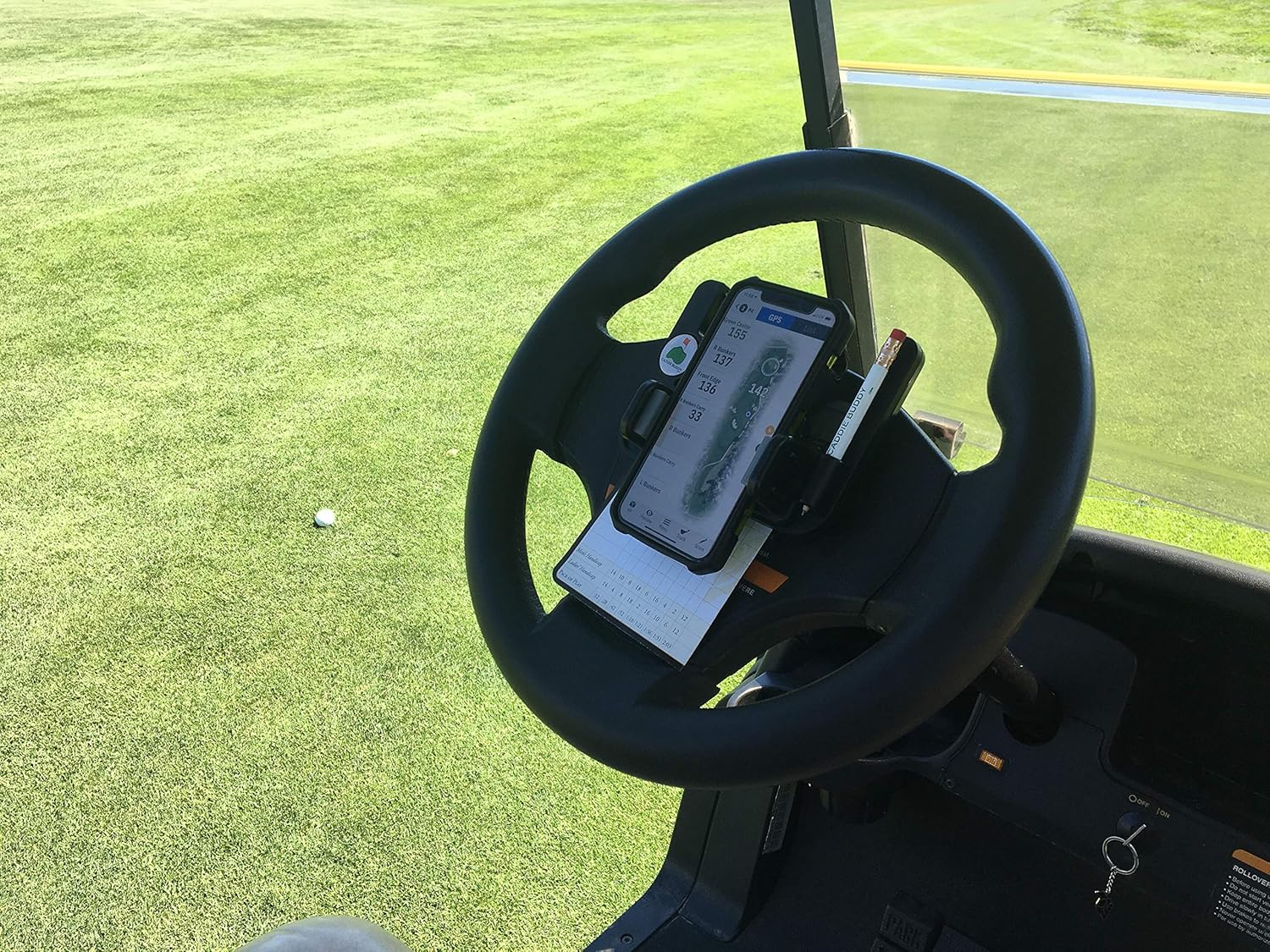 🔥Hot Sale 49% off - 🌟⛳ Clip-On Phone Holder for Golf Cart Steering Wheel – Quick Install & Firm Grip