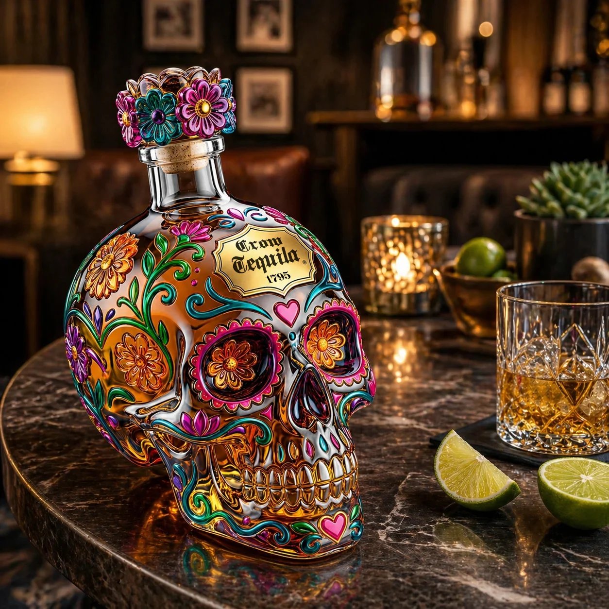 Jose Cuerv Day of the Dead Limited Edition wine bottle