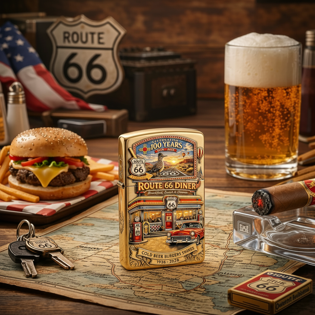 🔥FLASH SALE: 60% OFF!🎁U.S. Route 66 Centennial Commemorative Lighter