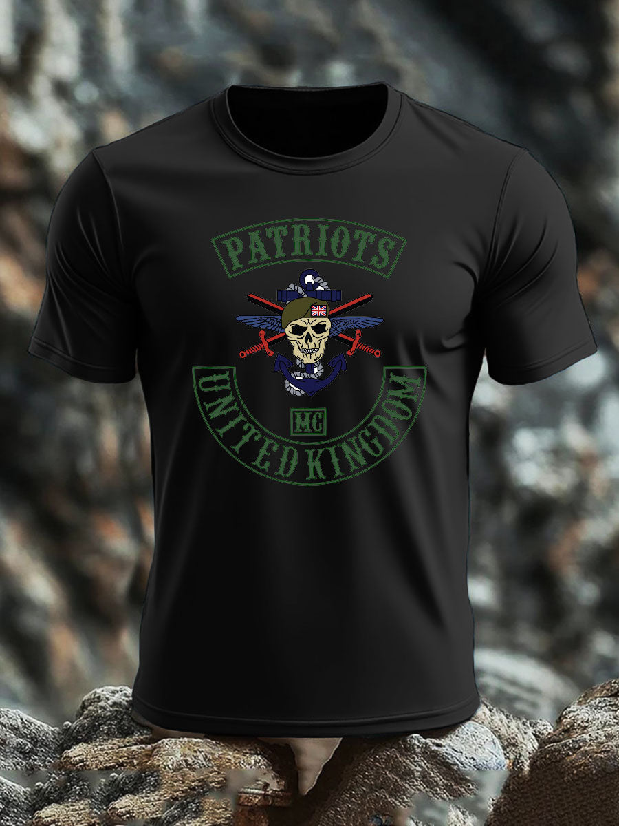 Britisches Veteranen-T-Shirt für Herren, kurzärmelig, aus Baumwolle imitiert